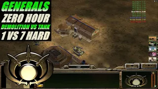 C&C Generals Zero Hour 1 vs 7 Hard armies  GLA Demolition VS CHINA Tank ( Twilight Flame )