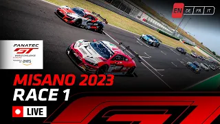 LIVE | Race 1 | Misano | Fanatec GT World Challenge Europe Powered by AWS 2023 (English)