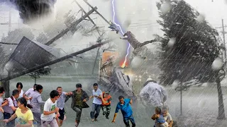 Video of the devastation in Taiwan! Taitung, Taiwan, Super Typhoon Haikui, with winds of 205 km/h