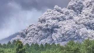 Terrifying Pyroclastic Flow descending from Mount Merapi Volcano