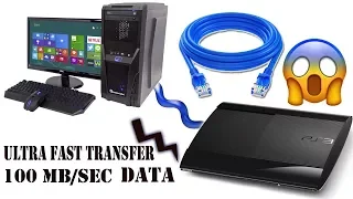 How To Connect PC To PS3 Together Directly via Ethernet Cable RJ45 / PKG Linker Ultra Fast Transfer