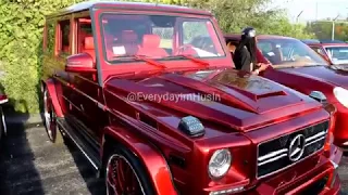 Stunna Jam 2017--Kandy Red Brabus Mercedes Benz G63 AMG on 30" Vellano's