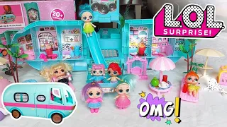 Lol Surprise 2-in-1 Glamper Bus Unpacking / Unboxing Wow Summer Beach Party #Lol #party #summer