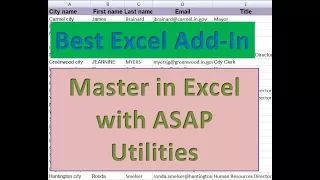 Excel ASAP Utilities