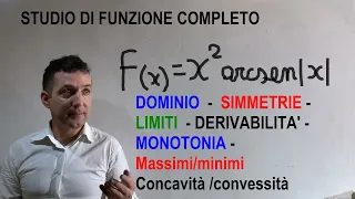 Studio di funzione con arcseno e grafico completo.Esercizio Analisi matematica 1