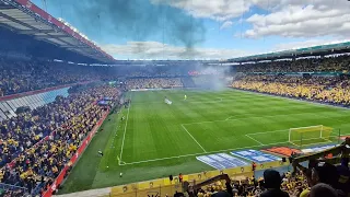 Brøndby IF - FC København 2-3 the players are entering Brøndby Stadion in the derby 24.09.2023