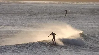 Bantham Beach Break Surfing (longboarding)