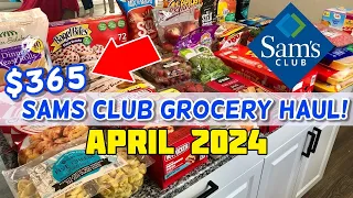 HUGE SAMS CLUB MONTHLY GROCERY HAUL FOR APRIL 2024 WITH PRICES || OUR BIGGEST HAUL EVER