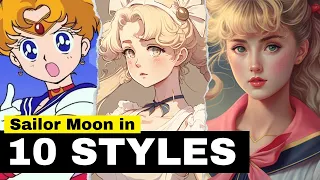 Asking A.I. what SAILOR MOON would look like in 10 different fashions