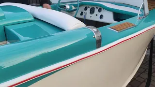 1959 Moonfleet Aquila Speedboat cold start after a full restoration