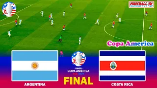 Argentina vs Costa Rica - Copa America Final | Full Match All Goals 2024 | PES Gameplay PC