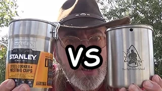 "Comedy" Stanley Adventure Cook Set vs Pathfinder Stainless Steel Cup and Lid Set