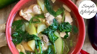 Filipino Chicken Soup (Tinola) This is a easy one-pot dish from the Philippines, easy Sopas recipe.