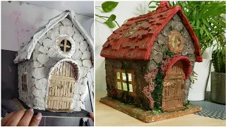 ❤DIY | My First Fairy House Cottage with Cardboard ❤ | Art and Inspiration