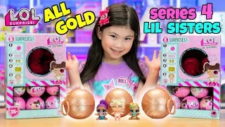 ALL GOLD SERIES 4 L.O.L. SURPRISE LIL SISTERS UNBOXED | LOL BALL PLACEMENT HACK LIL LUXE BLING QUEEN