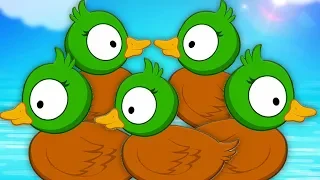 Мультфильмы для детей | пять маленьких уток | утиная песня | 5 Little Ducks | Kids Baby Club Russia