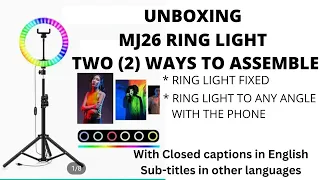 UNBOXING OF & HOW TO ASSEMBLE MJ26 RING LIGHT