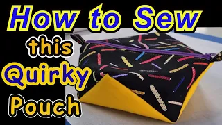 How to sew an unusual all-in-one square octagonal and triangle bag with Y Seams cosmetic pouch