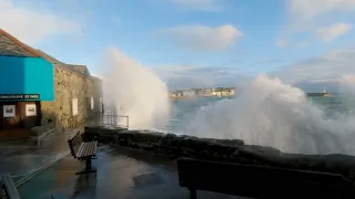 St Ives, Cornwall 2023. A 7.1 meter springtide on Lambeth Walk. Tenacious D Wicked Game