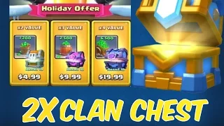 2 MAX LEVEL CLAN CHEST OPENINGS + HOLIDAY PACK OPENING!