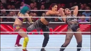 Rhea Ripley Bra Slips When Bayley Lift Her Bra on WWE RAW