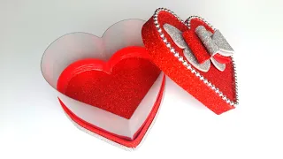 HEART BOX FOR VALENTINE'S DAY GIFT with recycled plastic bottle