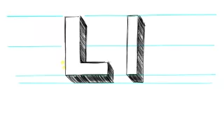 How to Draw 3D letters L - Uppercase L and Lowercase l in 90 seconds