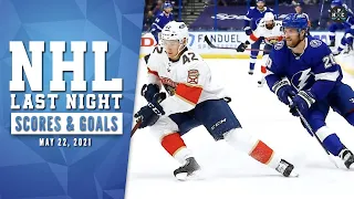 NHL Last Night: All 23 Goals and NHL Scores of May 22, 2021