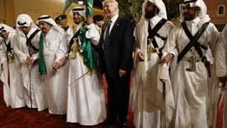 President Trump Dances in Saudi Arabia - Donald Trump Traditional Saudi Sword Dance