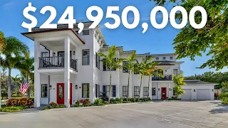 THIS $24,950,000 MANSION HAS 19 PARKING SPACES, ROOFTOP TERRACE, ELEVATOR & MORE! DELRAY BEACH, FL