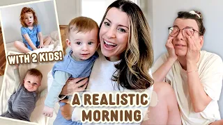 My Raw and Realistic Morning Routine with 2 Young Kids (This gets VERY Real)