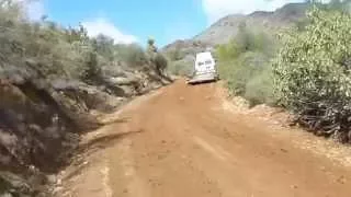 Muddy hill on the way out of Mike's Sky Ranch after a good rain