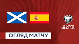 Scotland — Spain. Qualification round. Euro-2024. Highlights 28.03.2023. Football