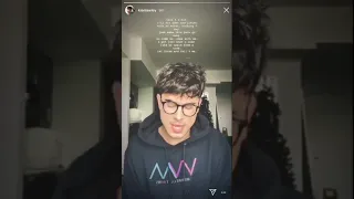 Kian Lawley singing an original song he wrote. (On his Instagram story)