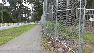 The distasteful Outside Lands fence in Golden Gate Park goes up!