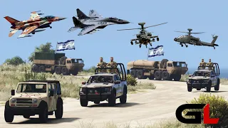 Hezbollah Hamas Uses Irani Fighter Jets to Destroy the Convoy of Israeli Army - GTA 5