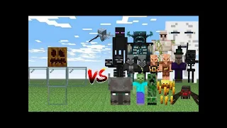 Glass Golem Vs Every Mobs in Minecraft (Minecraft Mob Battle) Minecraft Bedrock Edition