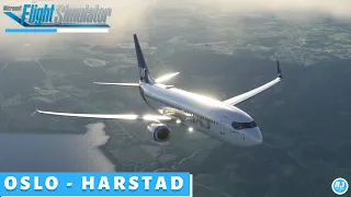 [MSFS] Dusk Arrival 😍 | Oslo 🇳🇴 - Harstad 🇳🇴 | SAS Airlines PMDG 737 | VATSIM l