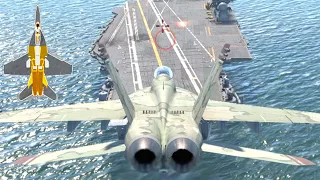 F-18 Hornet Carrier LANDING in War Thunder....