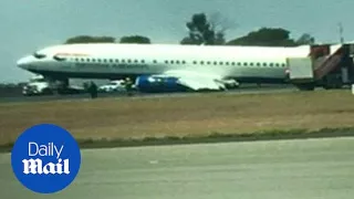 BA plane crash lands at OR Tambo airport in South Africa - Daily Mail