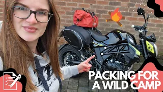 How I pack for a solo wild camp on a 125cc motorcycle!