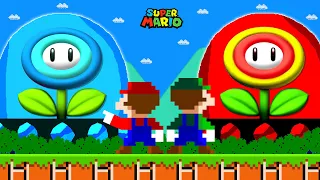 Can Mario vs Luigi Press Ultimate FIRE - ICE Flower Switch In New Super Mario Bros.Wii???