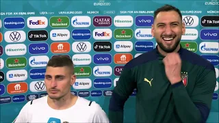 Belgium 1-2 Italy - Marco Verratti and Gianluigi Donnarumma - Post-Match Interview - EURO 2020