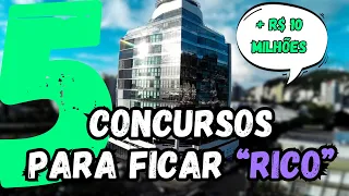 5 Concursos Públicos Para Ficar RICO (Pagam muito)