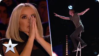 OMG! UNICYCLIST Wesley Williams' act keeps getting BIGGER and BETTER! | Auditions | BGT 2020