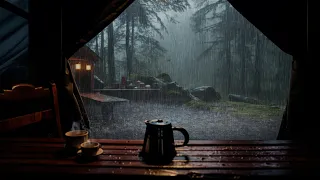 Camping Rainy Day | Relieve Stress And Sleep Well In 5 Minutes With Heavy Rain On The Tent | ASMR