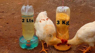 Súper Idea | Cómo hacer un increíble bebedero y comedero para pollos con botellas de Coca-Cola.