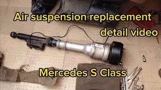 Mercedes Benz S350 rear air suspension replacement full detail video #newvideo #repair #mechanic