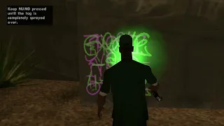 Gta San Andreas Game Play -Walkthrough Mission #3 (tagging up turf)