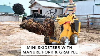 Mini Skidsteer with Manure Fork & Grapple
